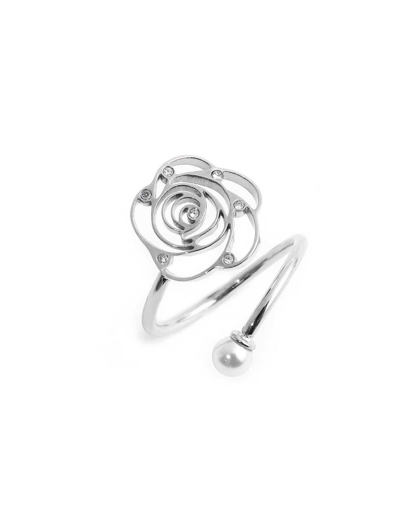 15an013w Anello con rosa e perla