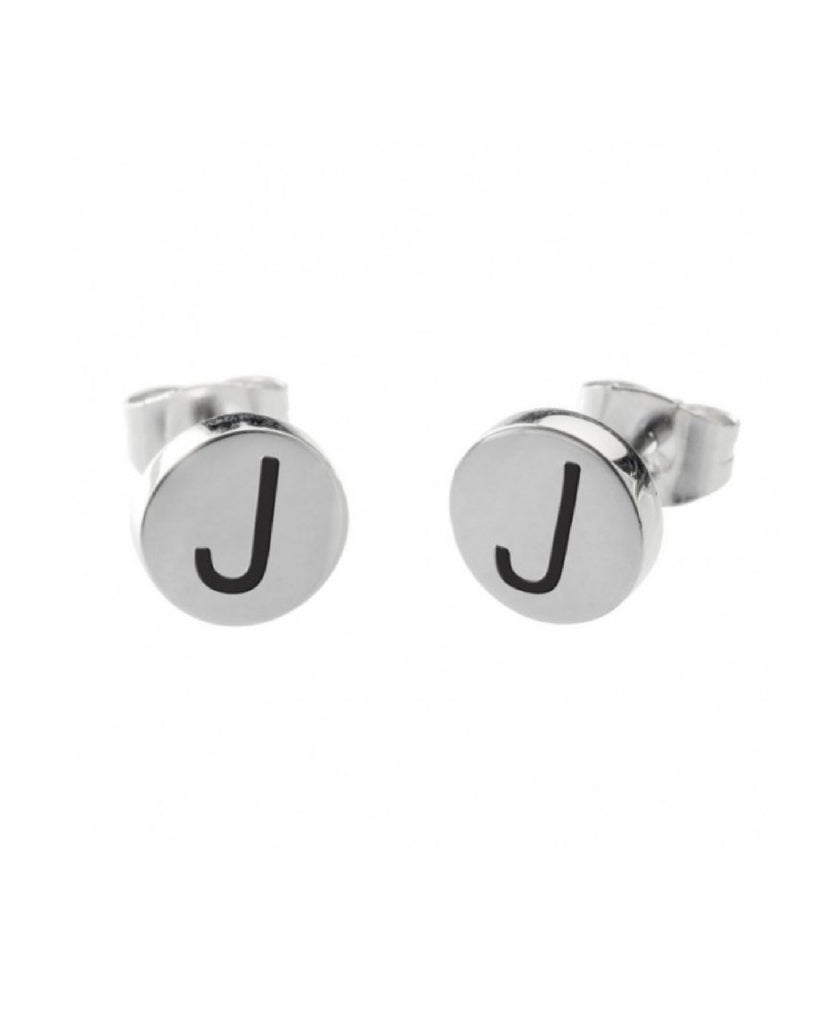18or022j Orecchini con lettera "J"