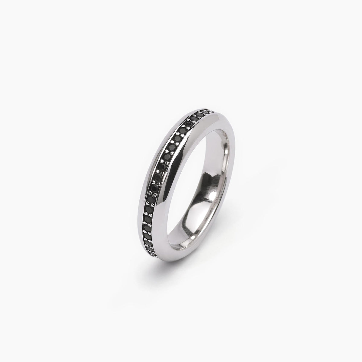 Anello pavè nero MONTECARLO - Gioielleria Fondente