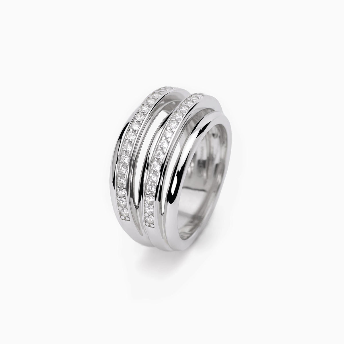 Anello a doppia fascia KIM - Gioielleria Fondente