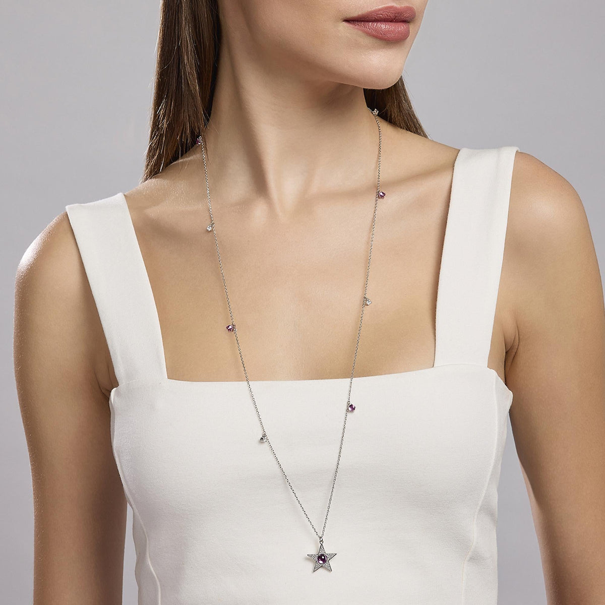 Collana stella e tormalina sintetica STARLET - Gioielleria Fondente