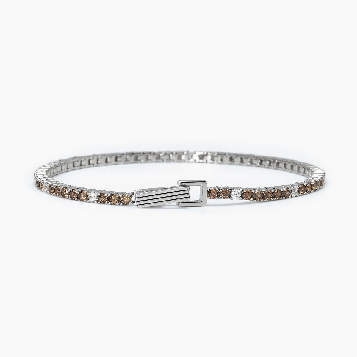 Bracciale tennis marrone e bianco TENNIS CLUB - Gioielleria Fondente