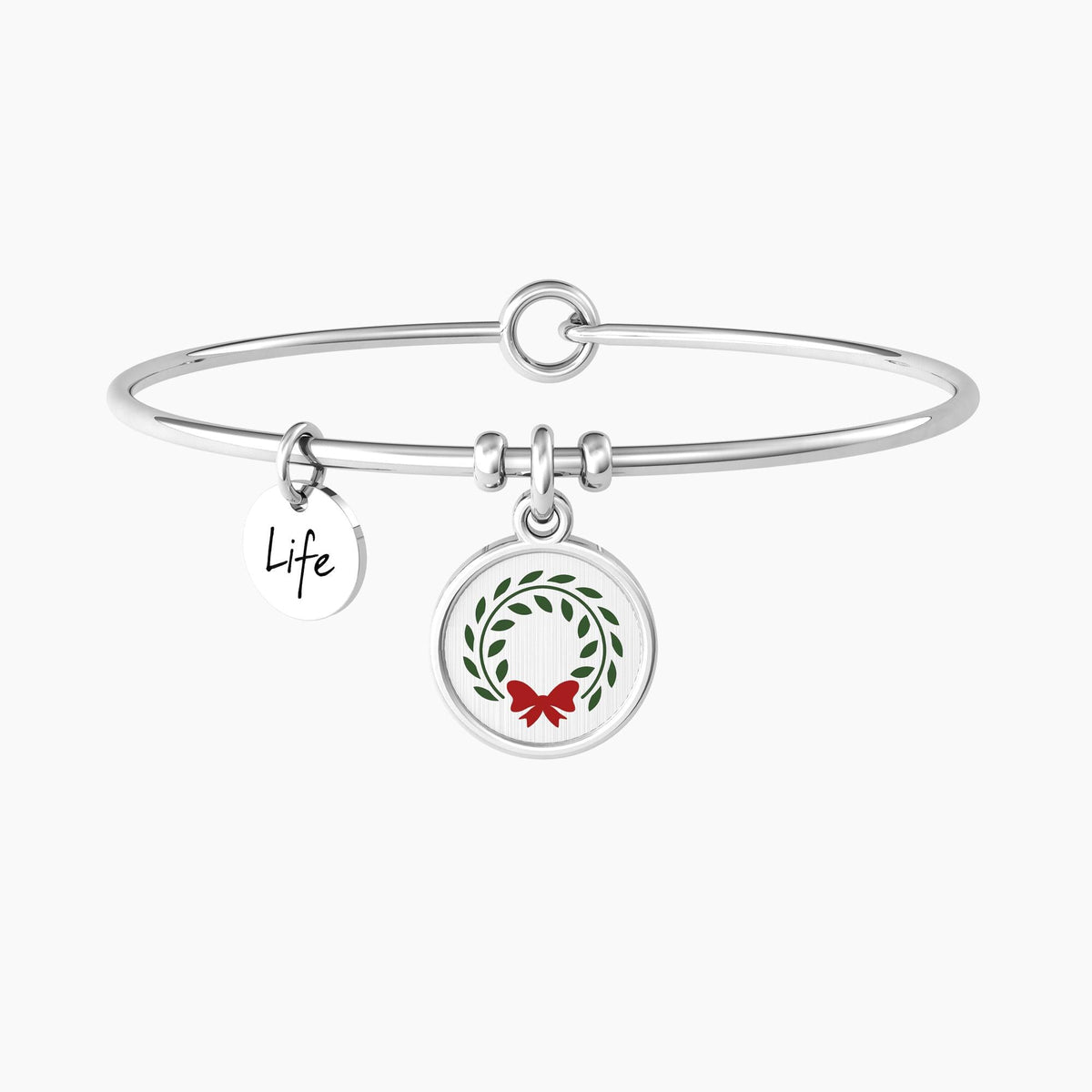 Bracciale rigido laurea con ciondolo tondo "CORONA D’ALLORO | LAUREA" - Gioielleria Fondente
