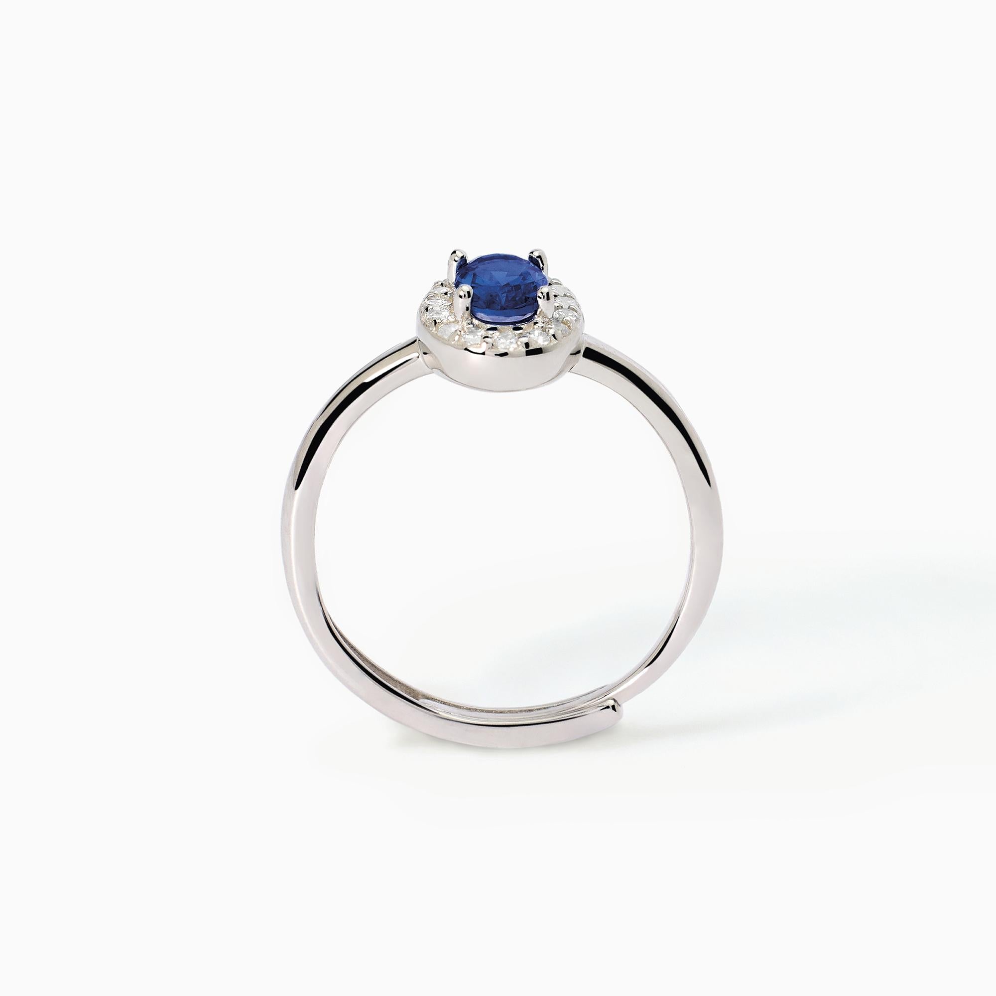 Anello con zaffiro sintetico ovale COOL OR RÉTRO? - Gioielleria Fondente