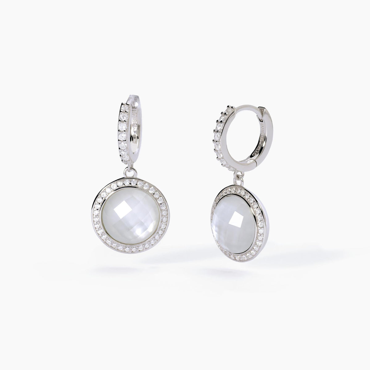 Orecchini in argento con pendente in madreperla DIVA - Gioielleria Fondente