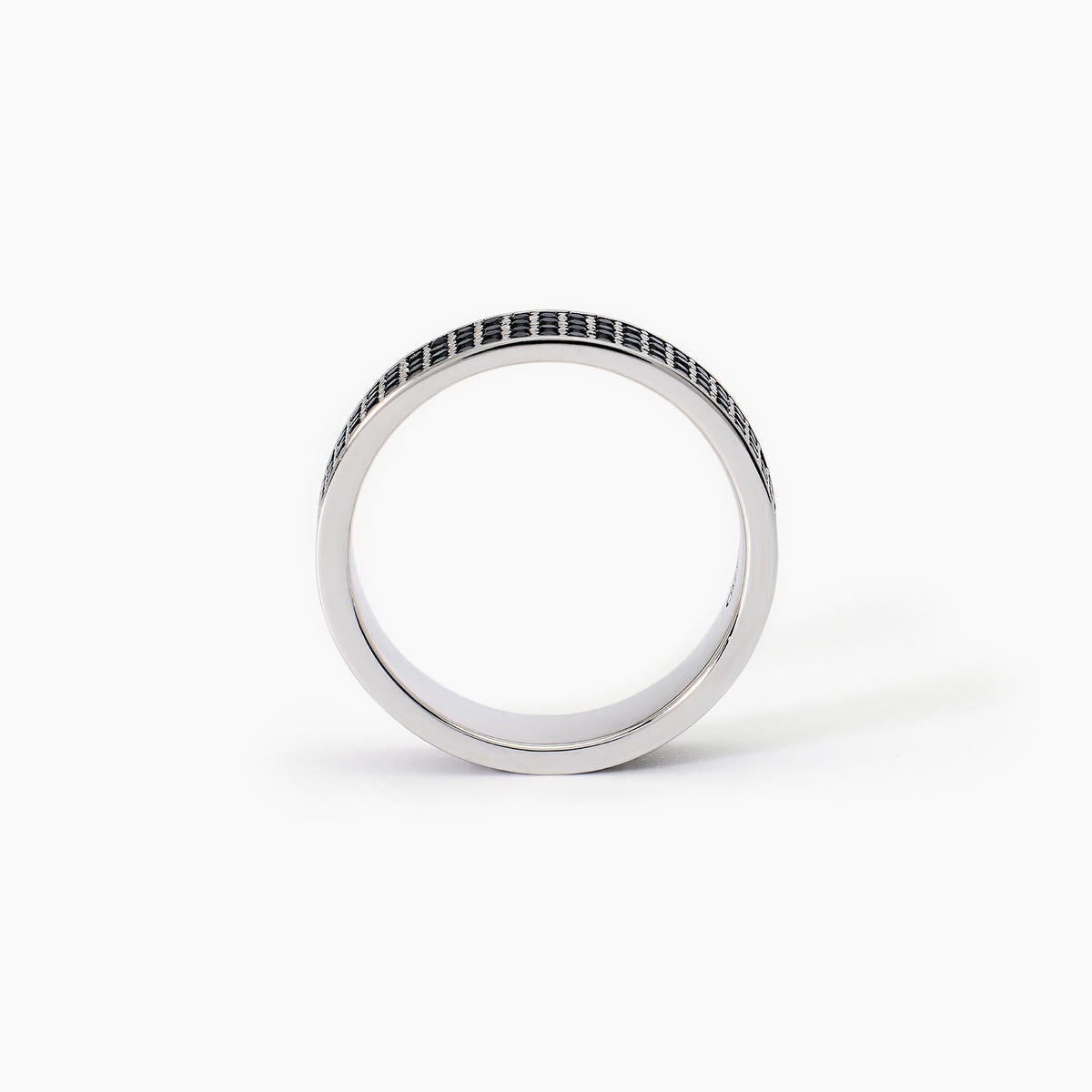 Anello pavè in argento BLACK CODE