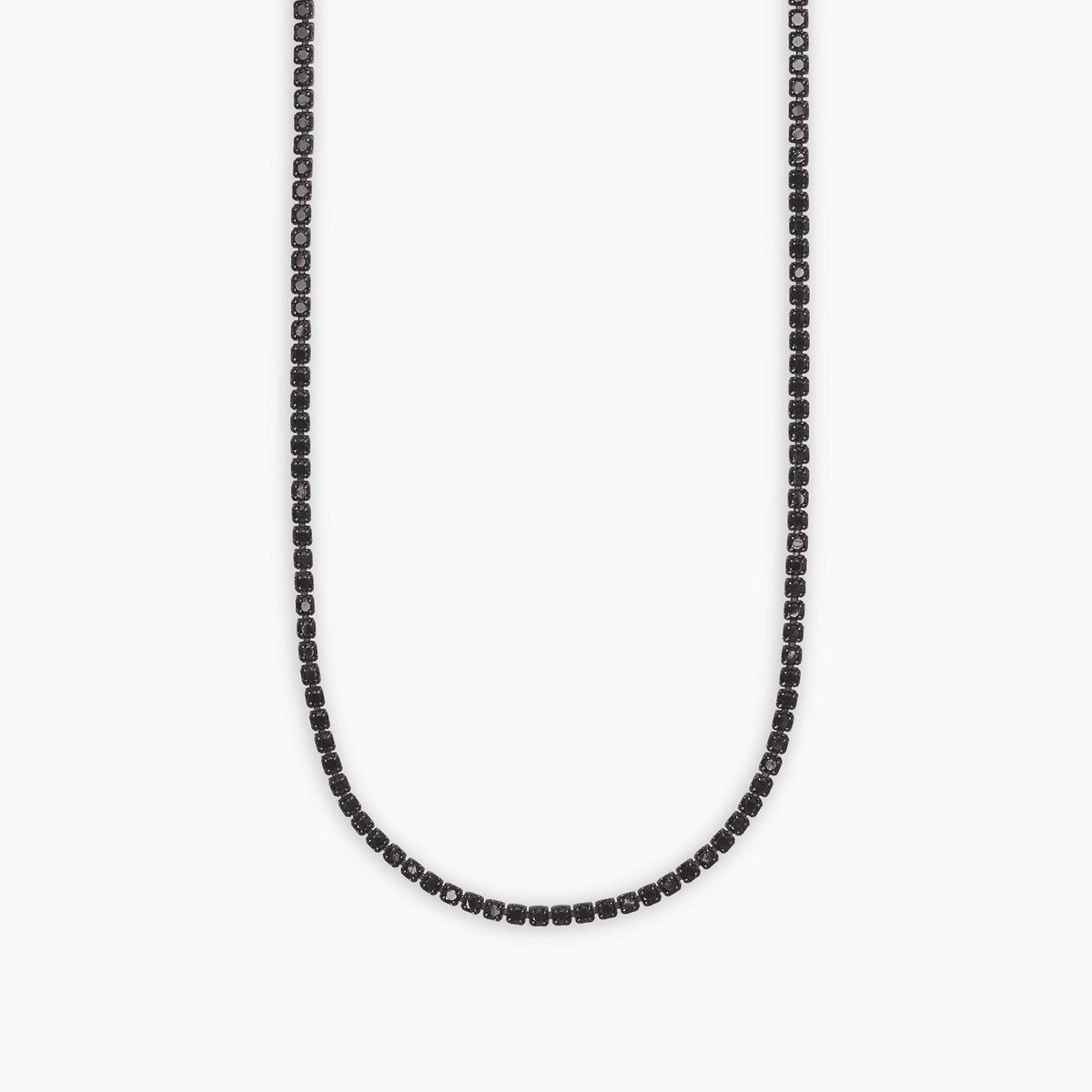 Collana tennis con zirconi neri MINI TENNIS - Gioielleria Fondente