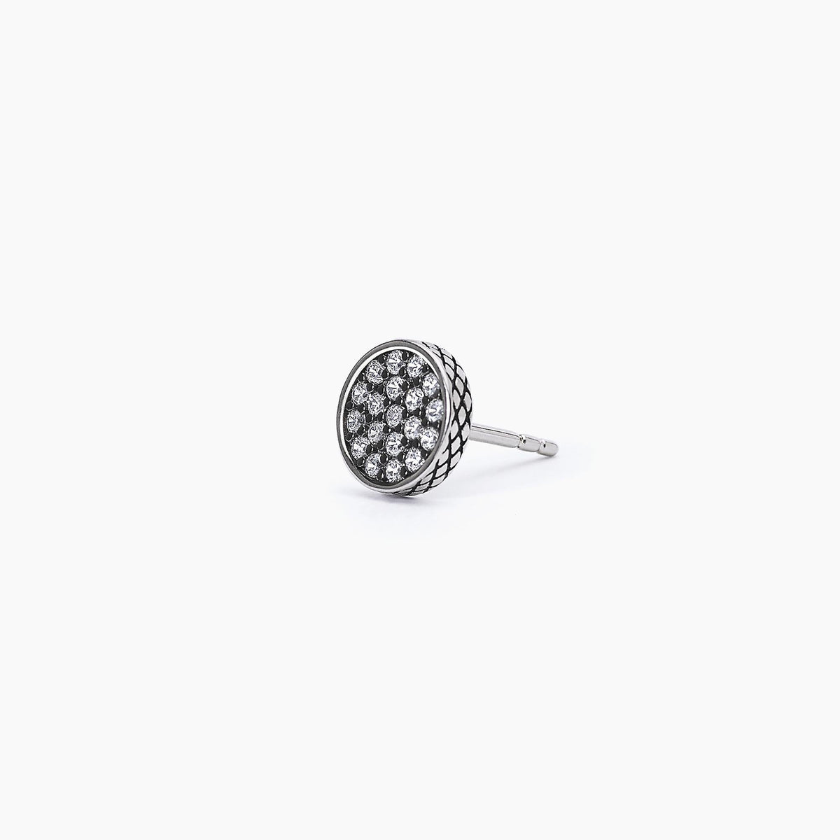 Mono orecchino in argento con pavè MONOMANIA - Gioielleria Fondente