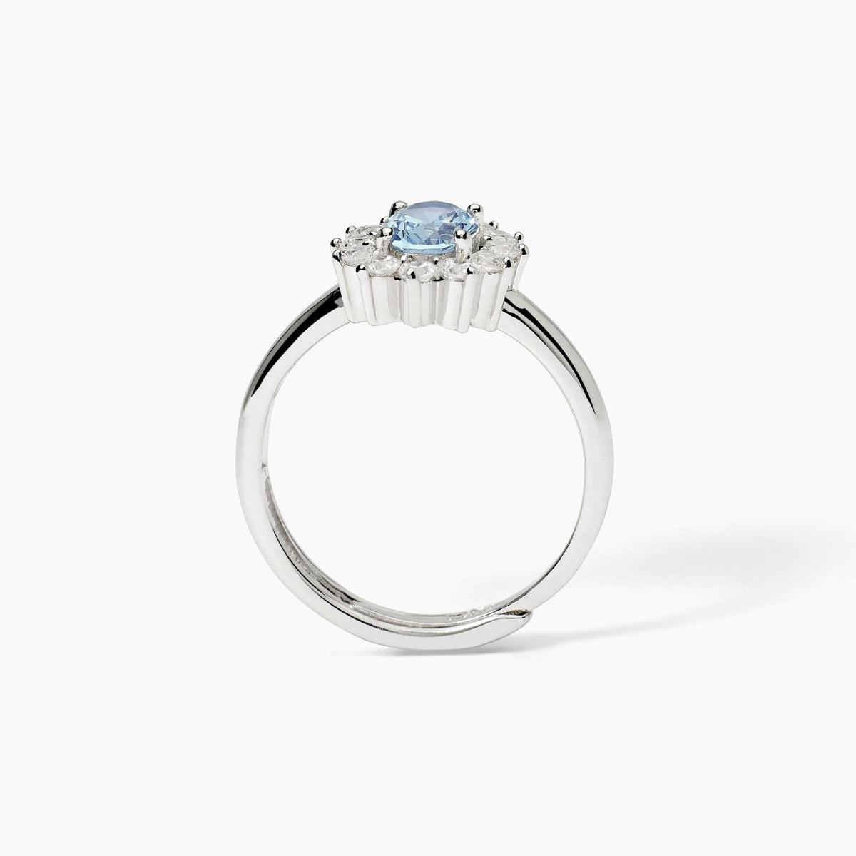 Anello in argento con acquamarina sintetica ovale COOL OR RÉTRO?