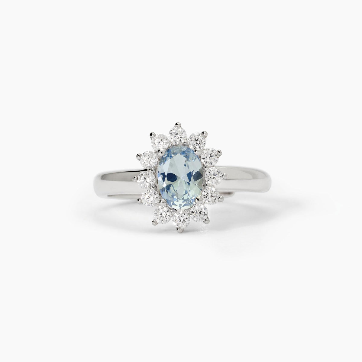 Anello in argento con acquamarina sintetica ovale COOL OR RÉTRO?