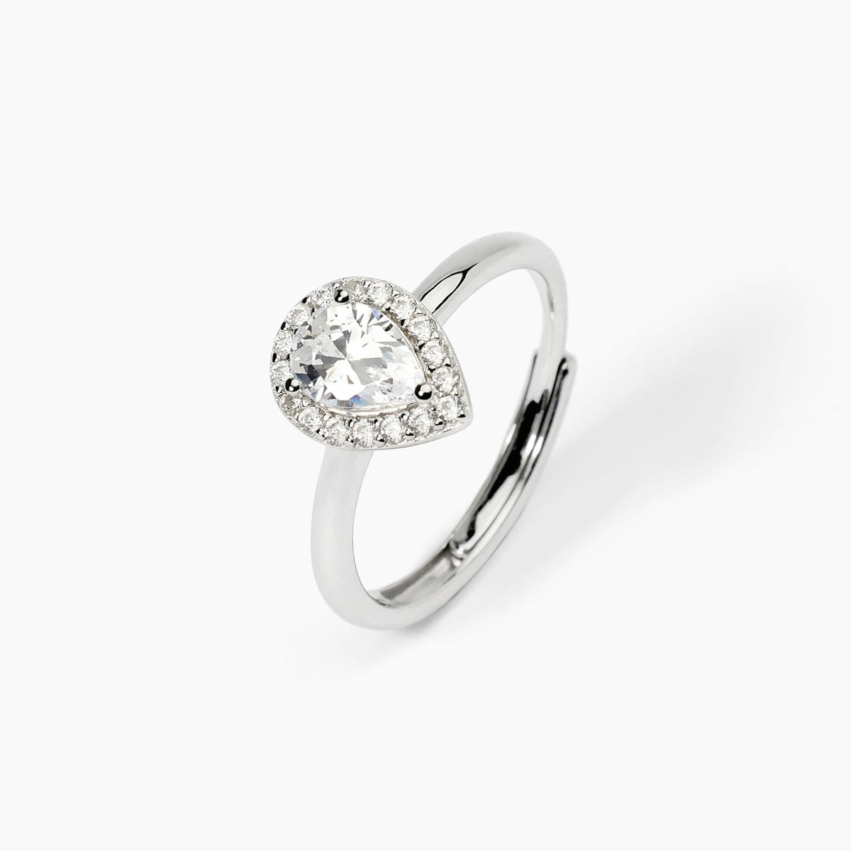 Anello in argento con zirconi bianchi COOL OR RÉTRO? - Gioielleria Fondente