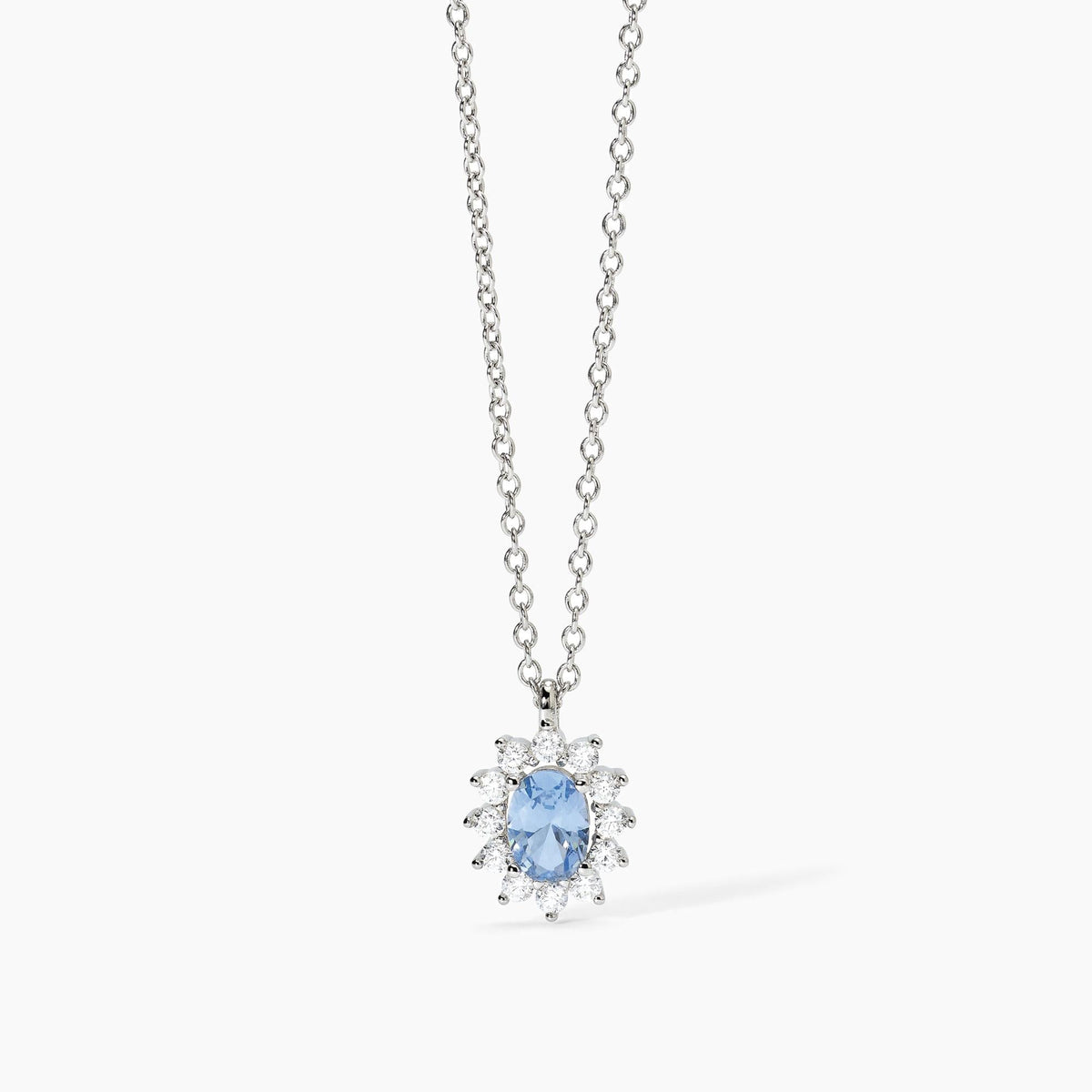 Girocollo in argento con acquamarina sintetica COOL OR RÉTRO?