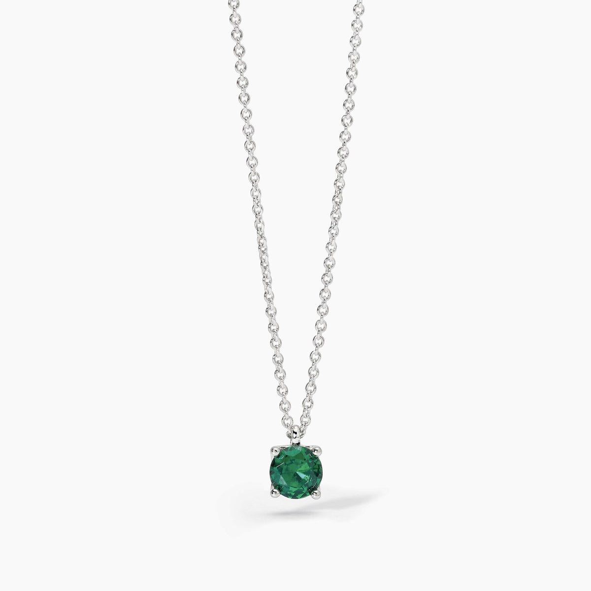 Girocollo in argento con smeraldo sintetico SHINY