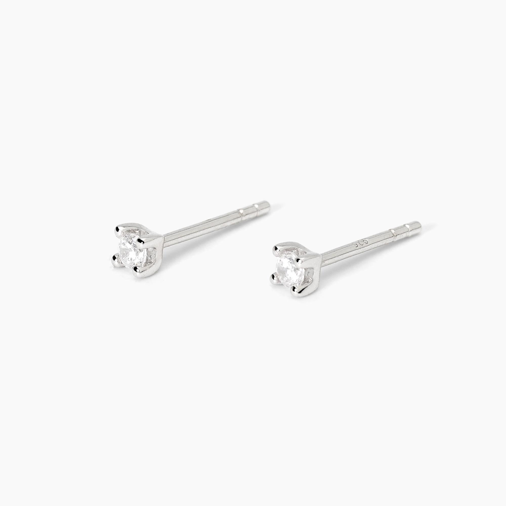 Orecchini in argento con punto luce SHINY