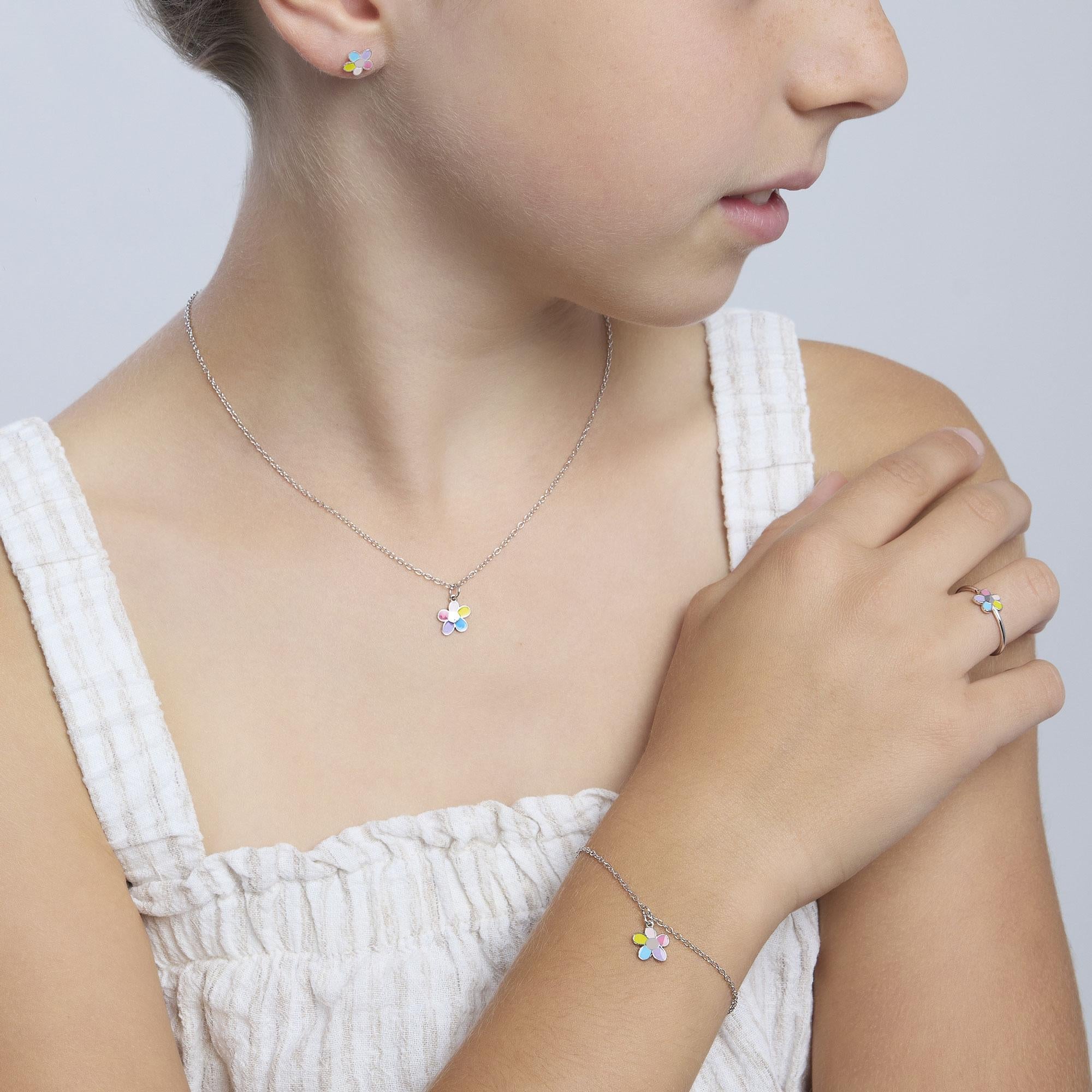 Orecchini in argento con fiorellino BLOOM