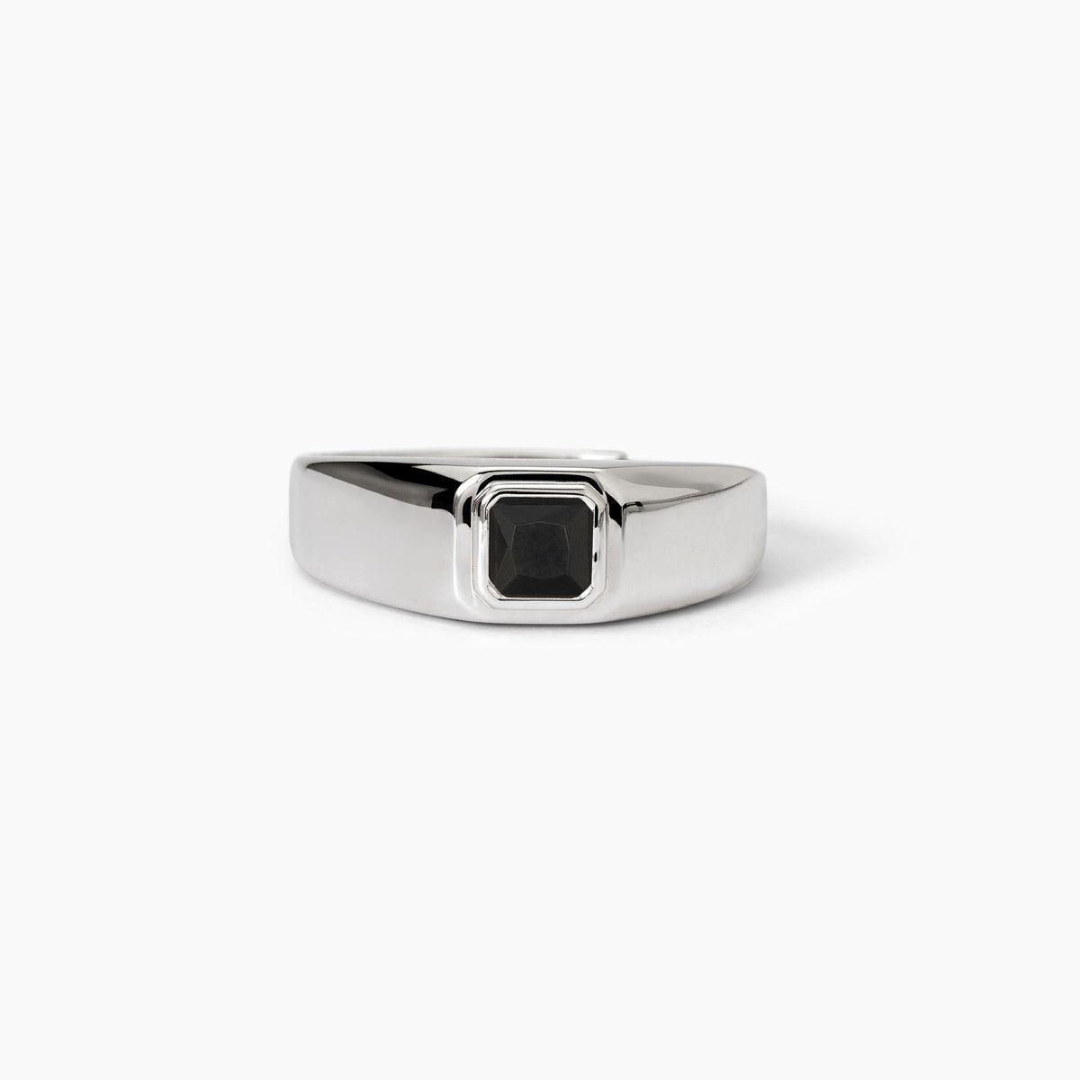 Anello in argento con zircone nero NEW RETRÒ - Gioielleria Fondente