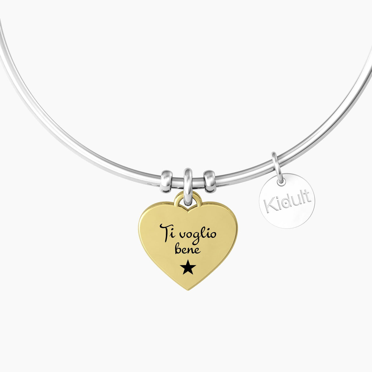 Bracciale rigido zia con ciondolo cuore CUORE | ZIA TI VOGLIO BENE - Gioielleria Fondente