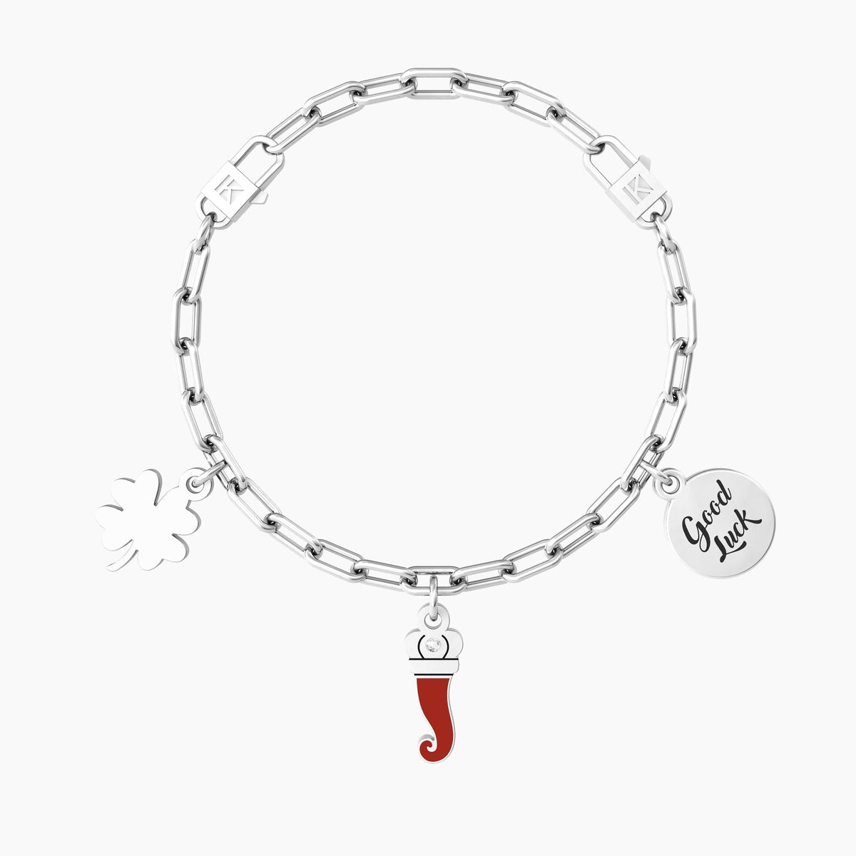 Bracciale regolabile portafortuna con ciondoli CORNETTO | PROTEZIONE - Gioielleria Fondente