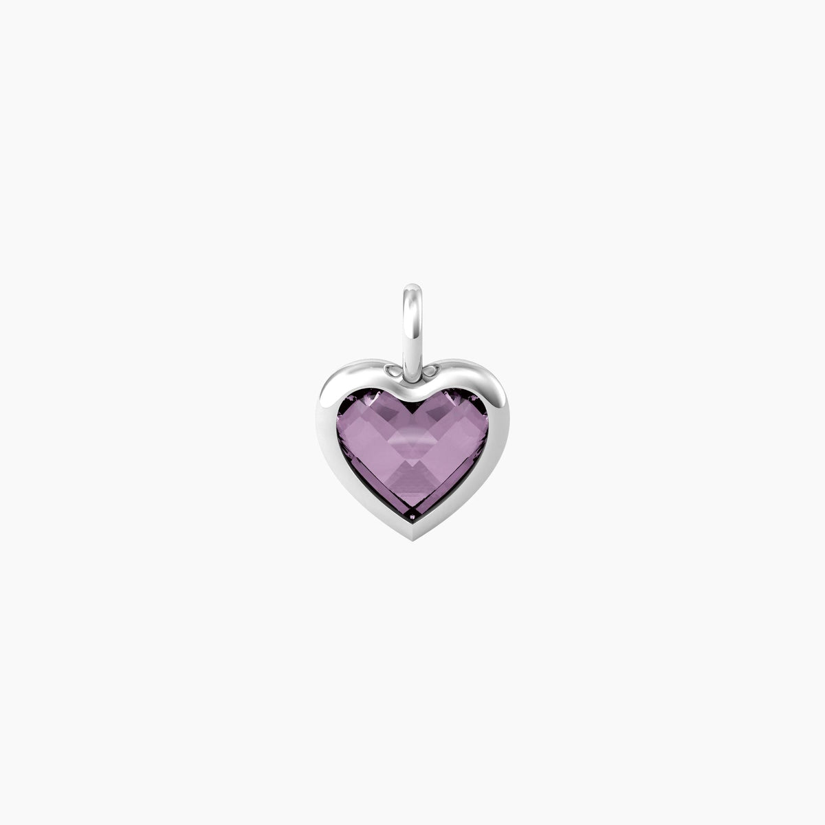 Ciondolo a forma di cuore in glass viola ENERGIA | VITA - Gioielleria Fondente