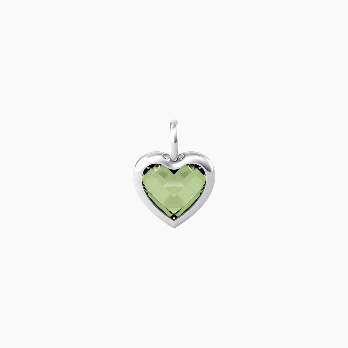 Ciondolo a forma di cuore in glass verde ENERGIA | VITA - Gioielleria Fondente