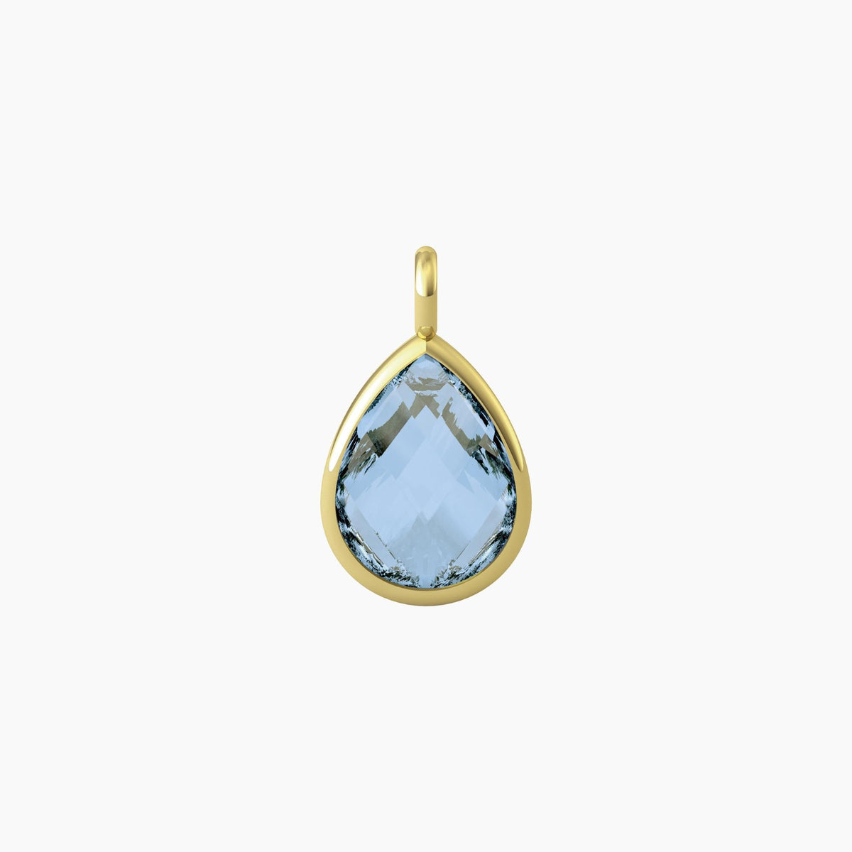 Ciondolo taglio goccia in glass azzurro ENERGIA | VITA - Gioielleria Fondente