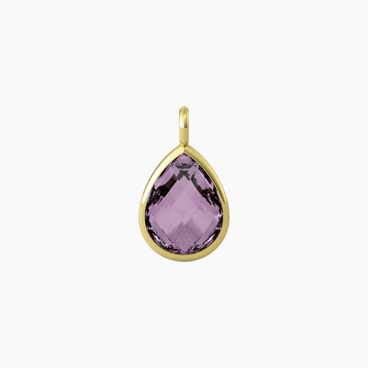 Ciondolo taglio goccia in glass viola ENERGIA | VITA - Gioielleria Fondente