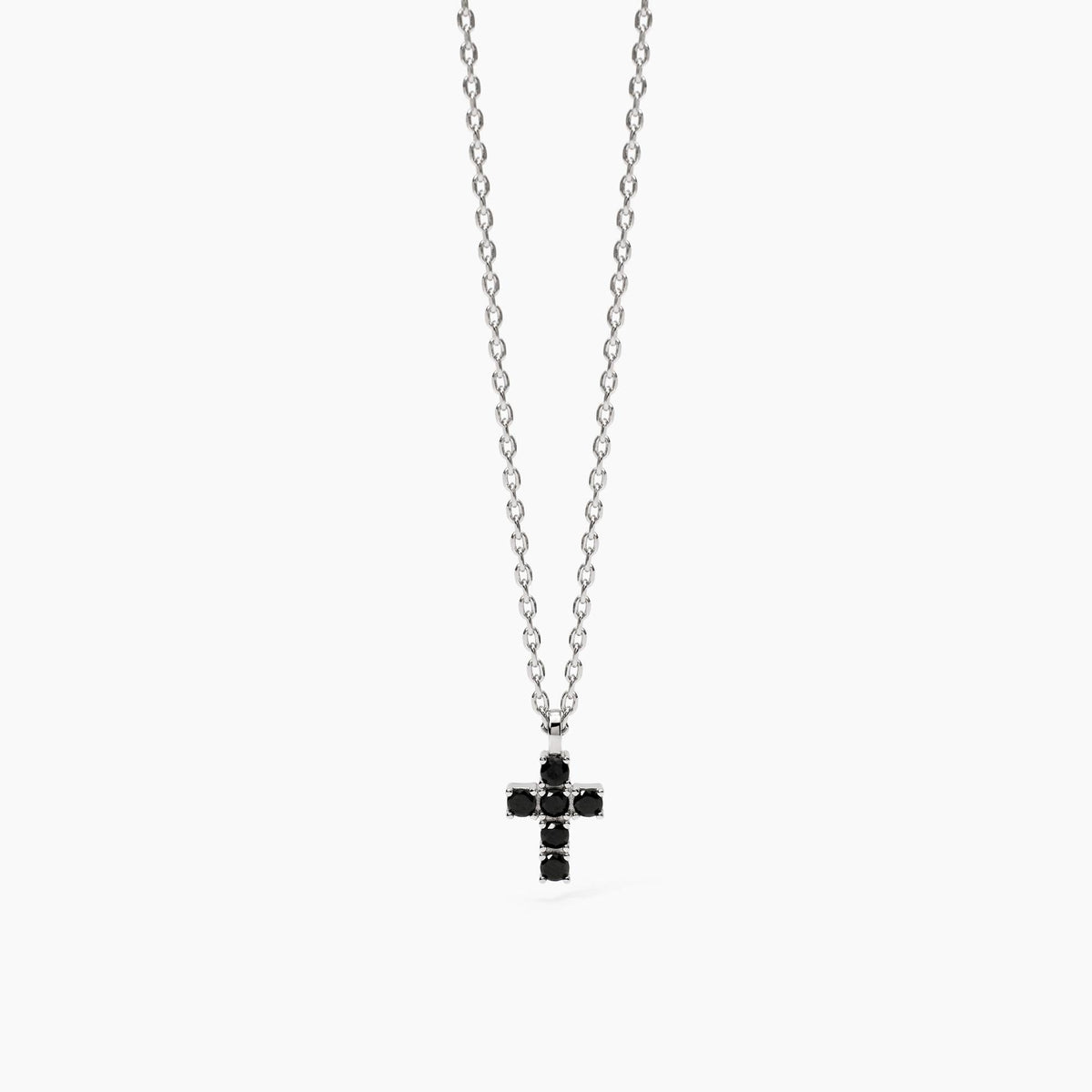 Collana uomo in argento con croce Mystical