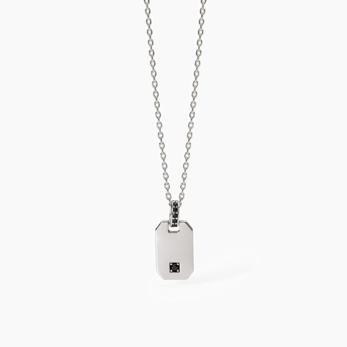 Collana uomo in argento con pendente ottagonale PRIMO CAPITANO