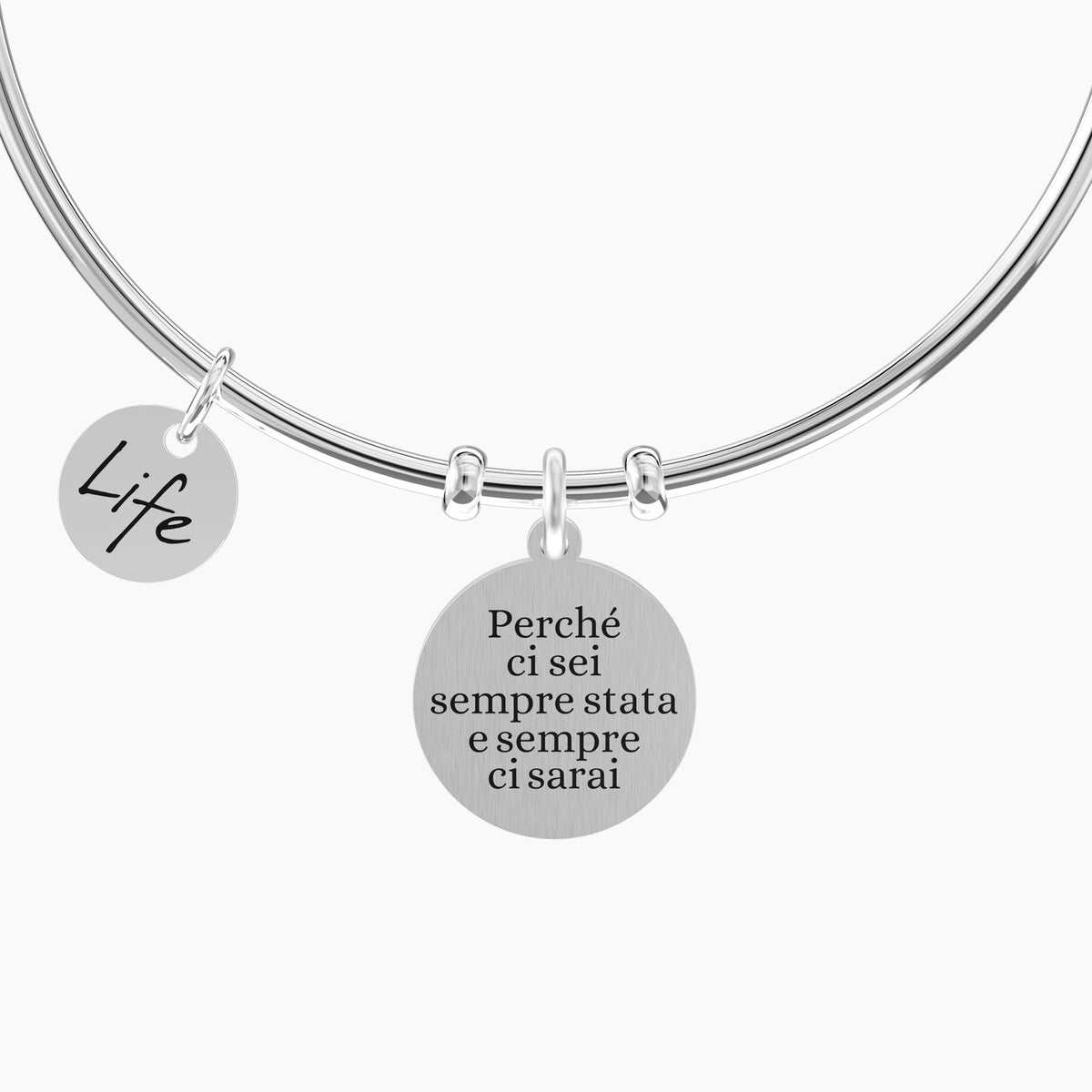 Bracciale rigido con ciondolo amica AMICIZIA PER SEMPRE