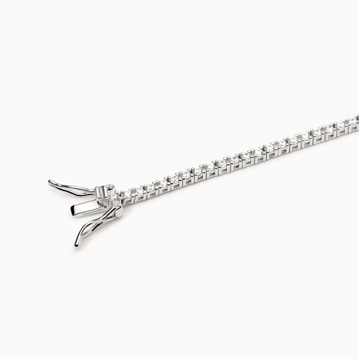 Bracciale tennis in argento con zirconi TENNIS CLUB