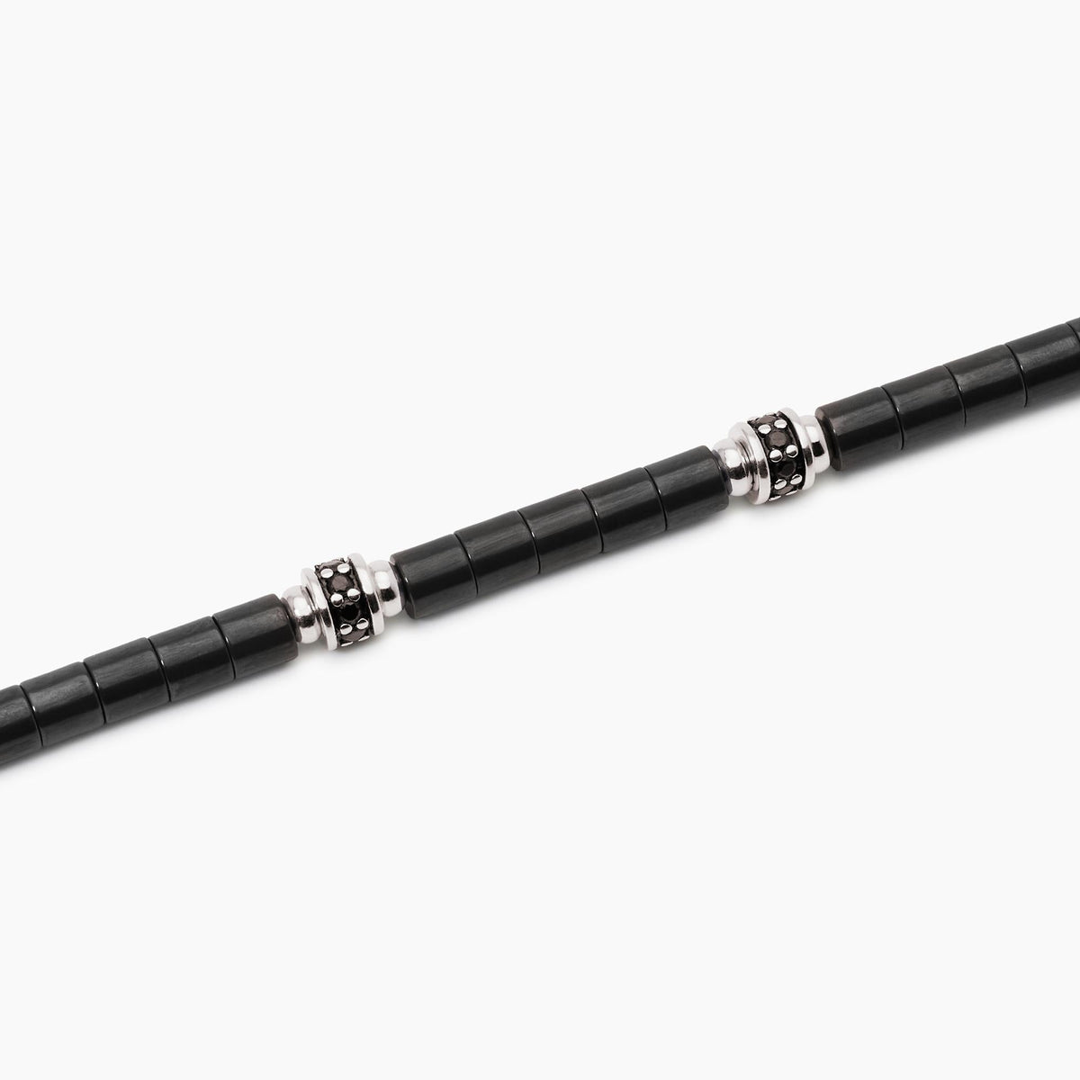 Bracciale uomo con elementi ceramica PIT STOP