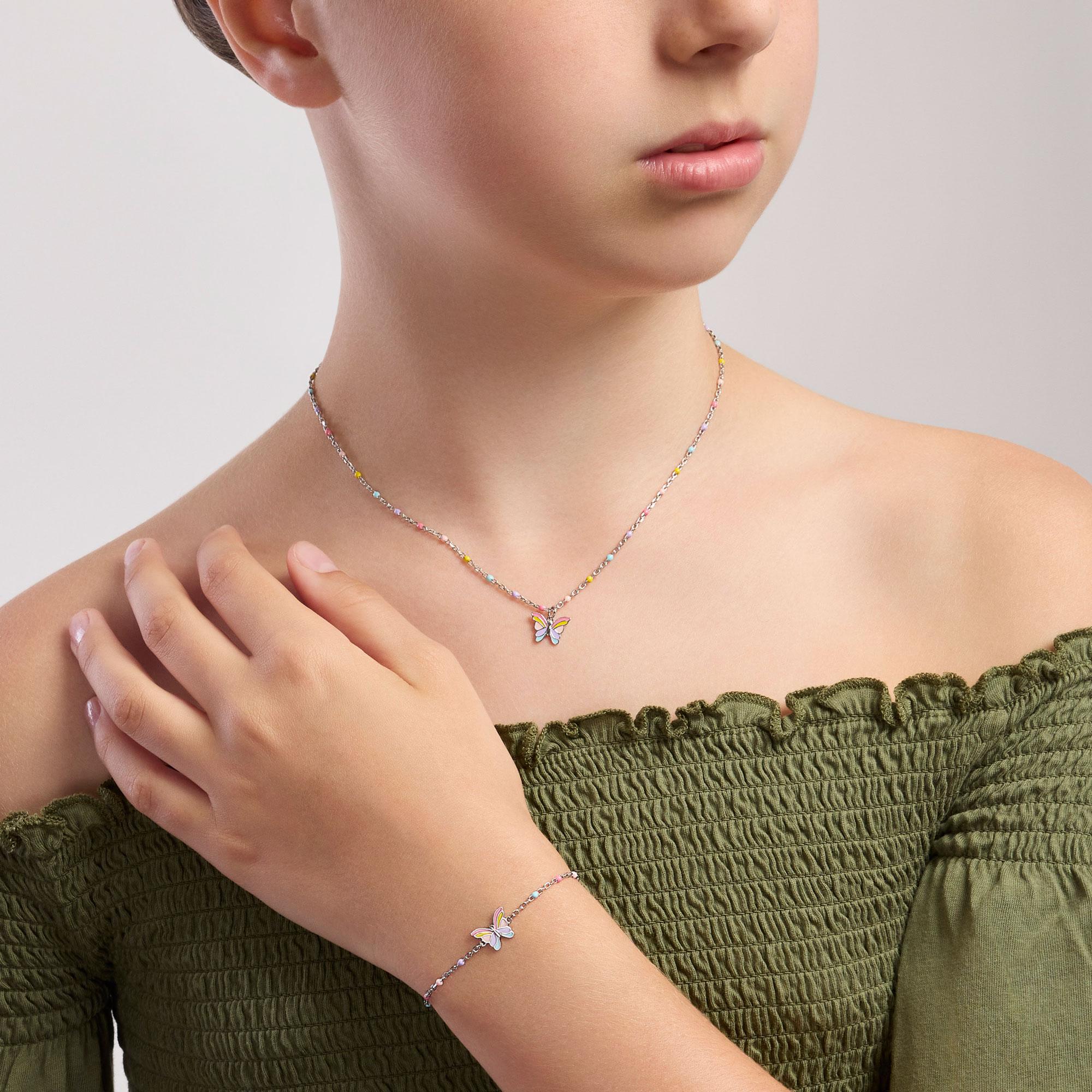 Girocollo da bambina con farfalla Butterfly