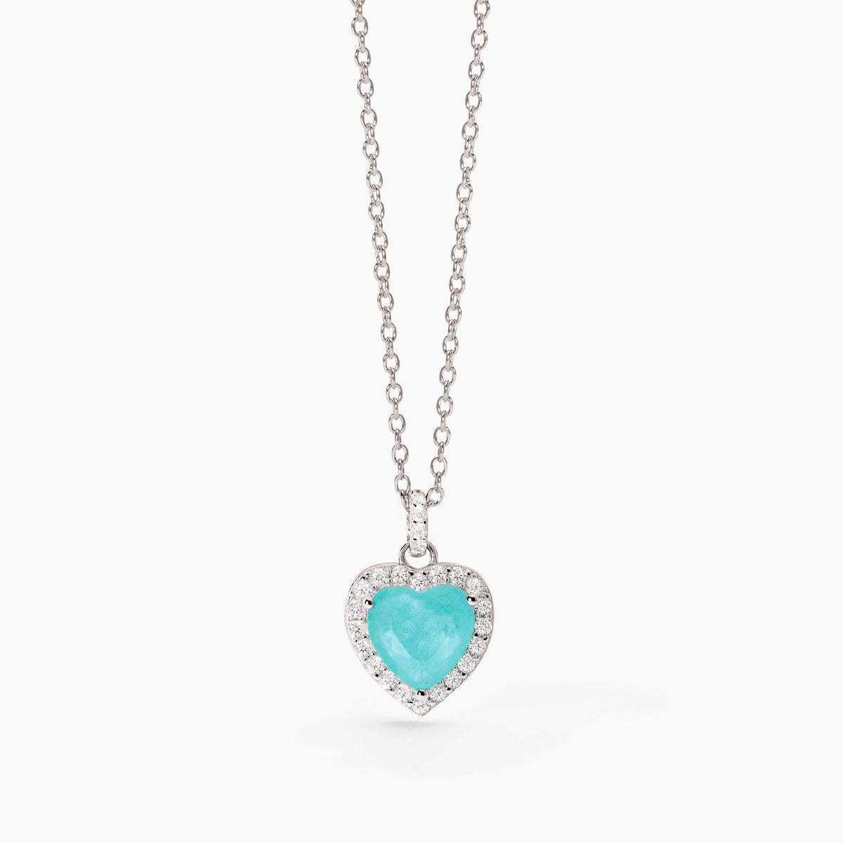 Girocollo in argento con glass azzurro Non Sarà Un'avventura