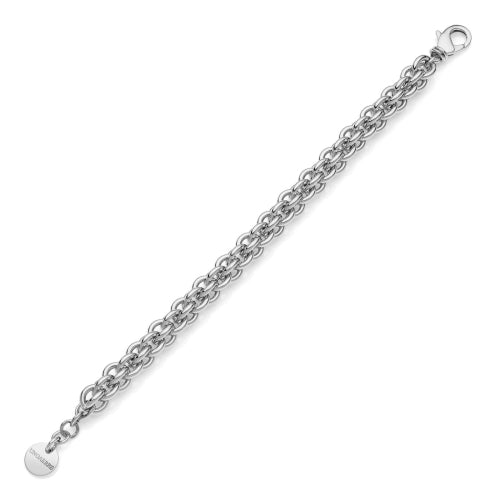 Bracciale multifilo catena rolò argentata 2361