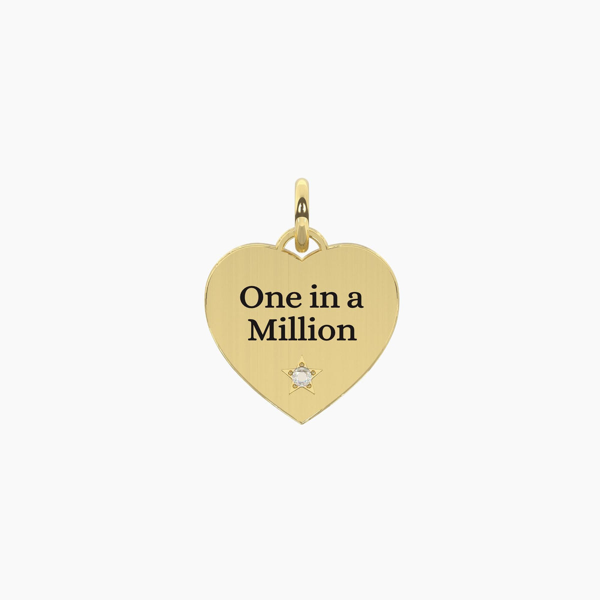 Ciondolo dorato one in a million Cuore | one in a million