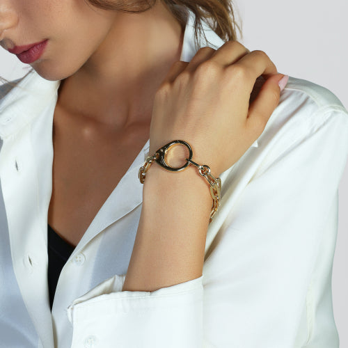 Bracciale maxi moschettone dorato 2767