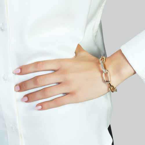 Bracciale con maglia in zirconi 2771