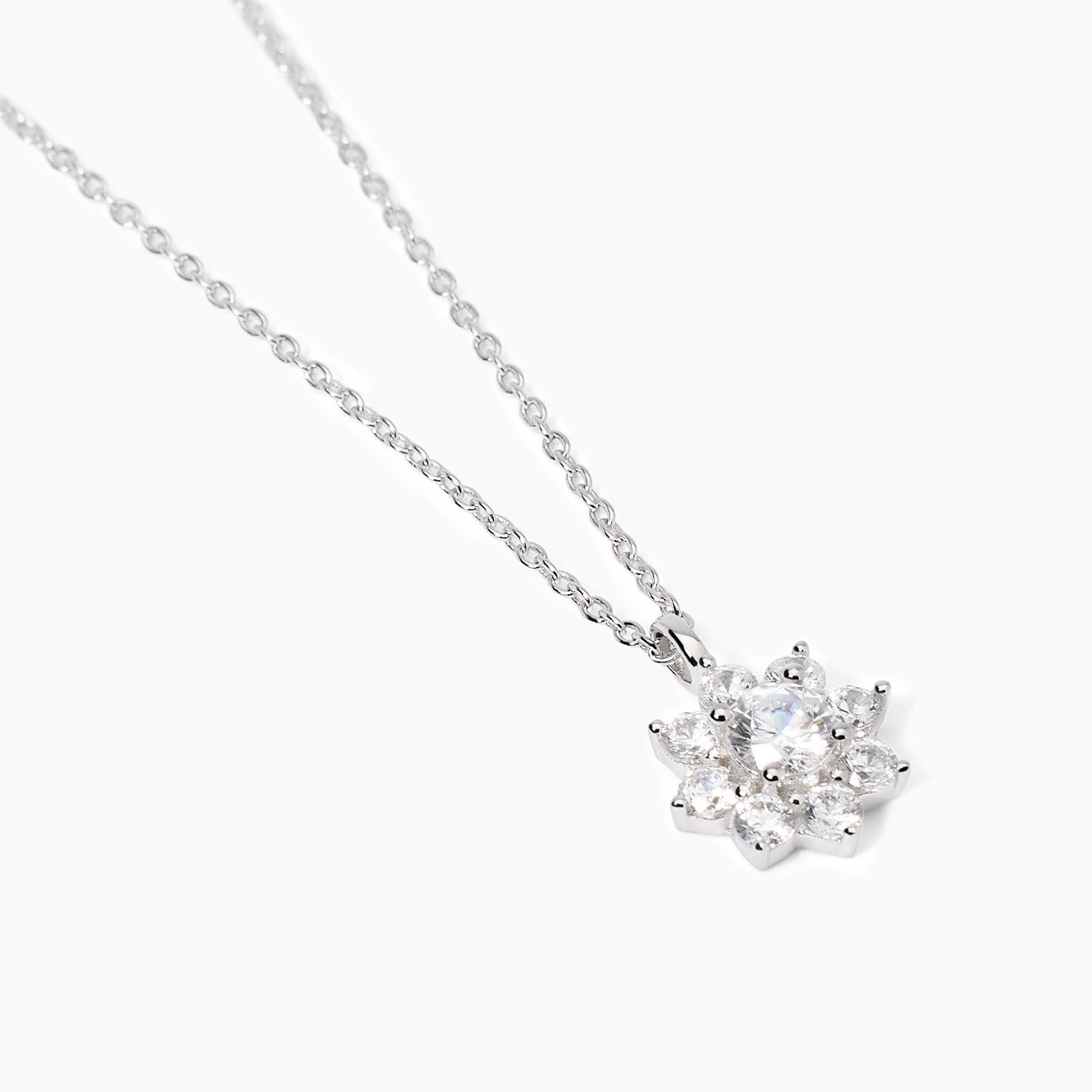 Girocollo con fiore in zirconi Eden
