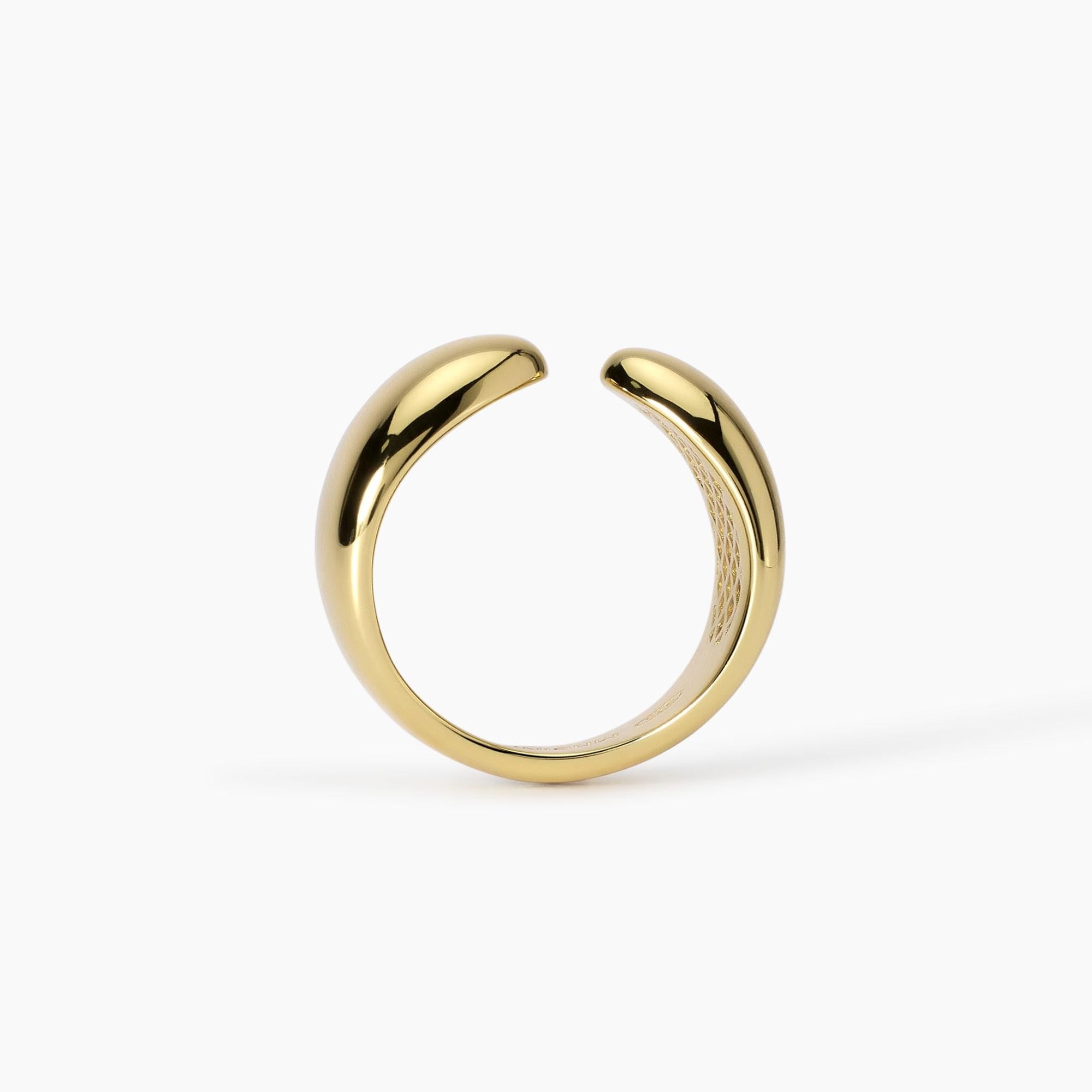 Anello aperto in argento dorato New Era