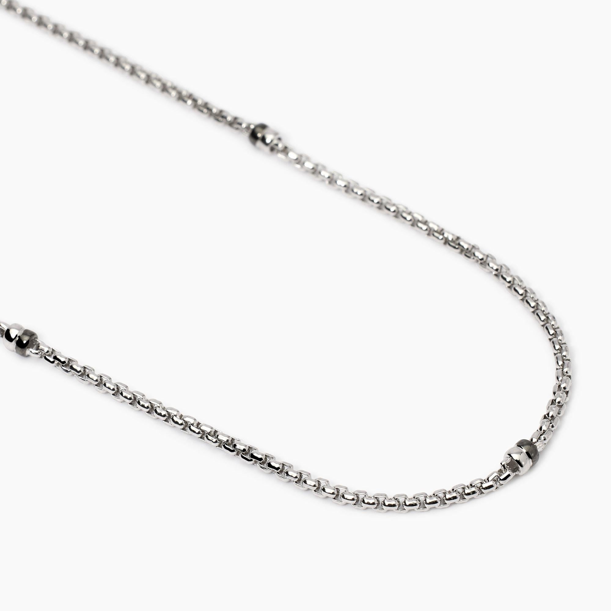 Collana uomo con catena veneta ed elementi bruniti Montecarlo
