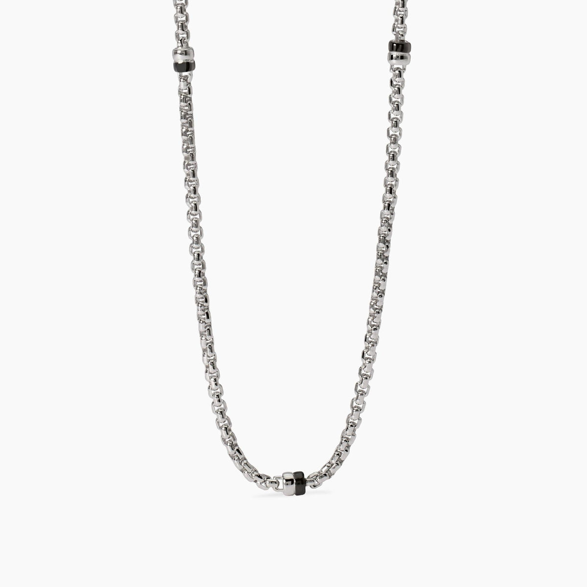 Collana uomo con catena veneta ed elementi bruniti Montecarlo