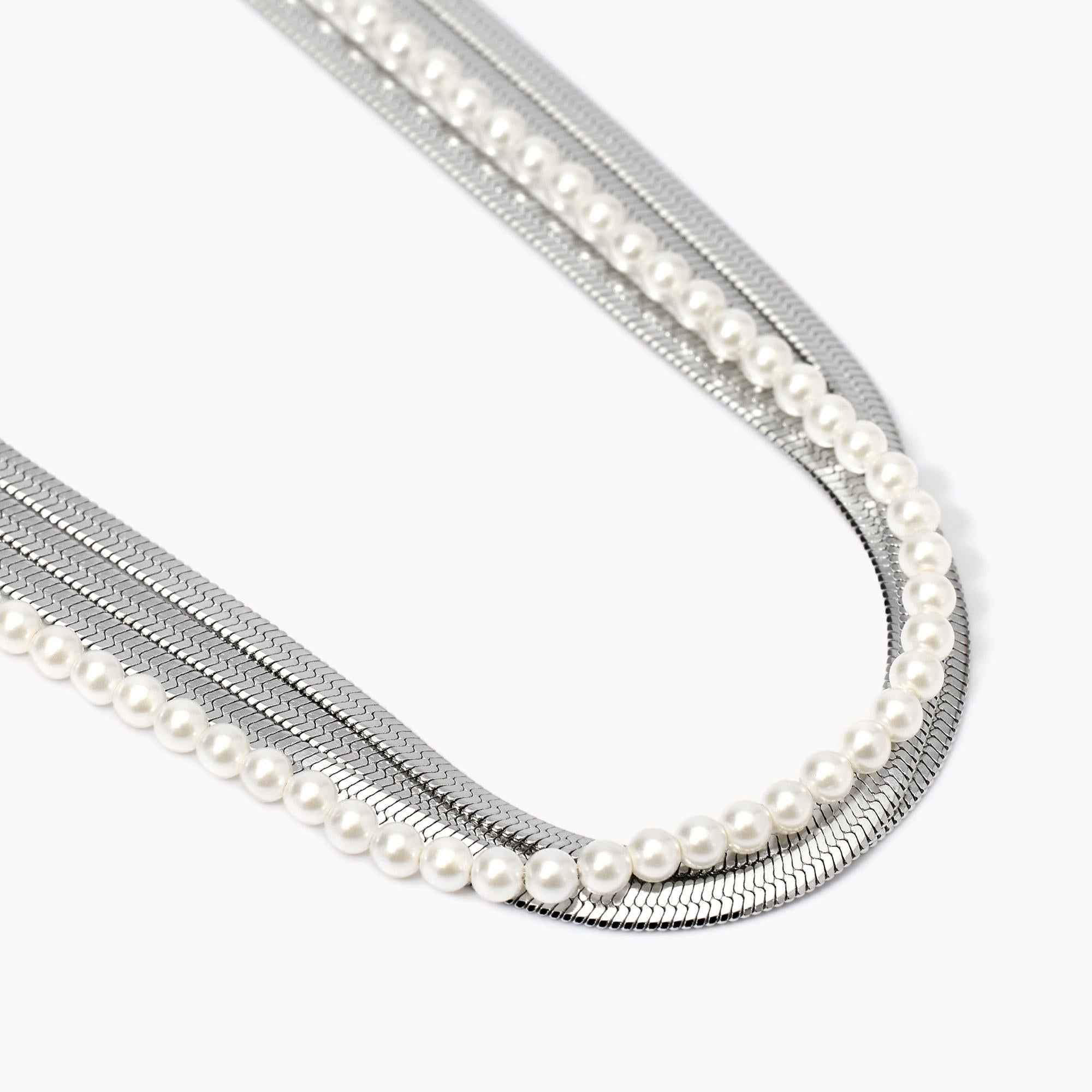 Girocollo con catene e perle conchiglia Style 14