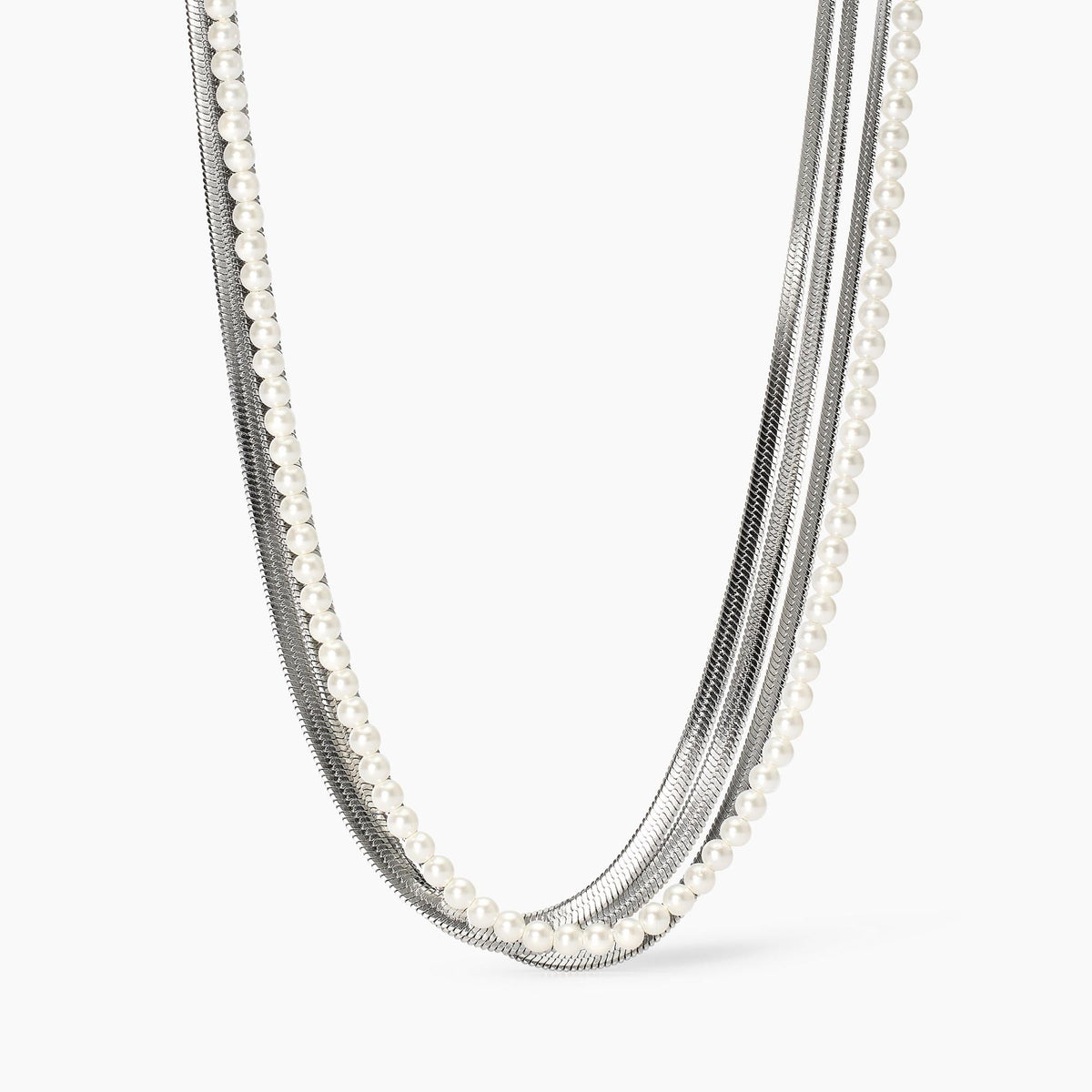 Girocollo con catene e perle conchiglia Style 14