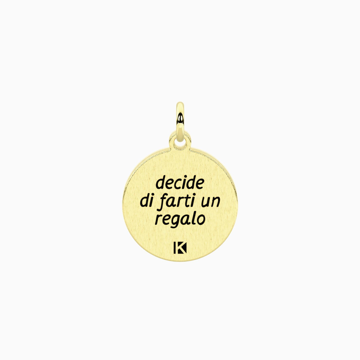 Ciondolo dorato con frase sull'amicizia Veri amici