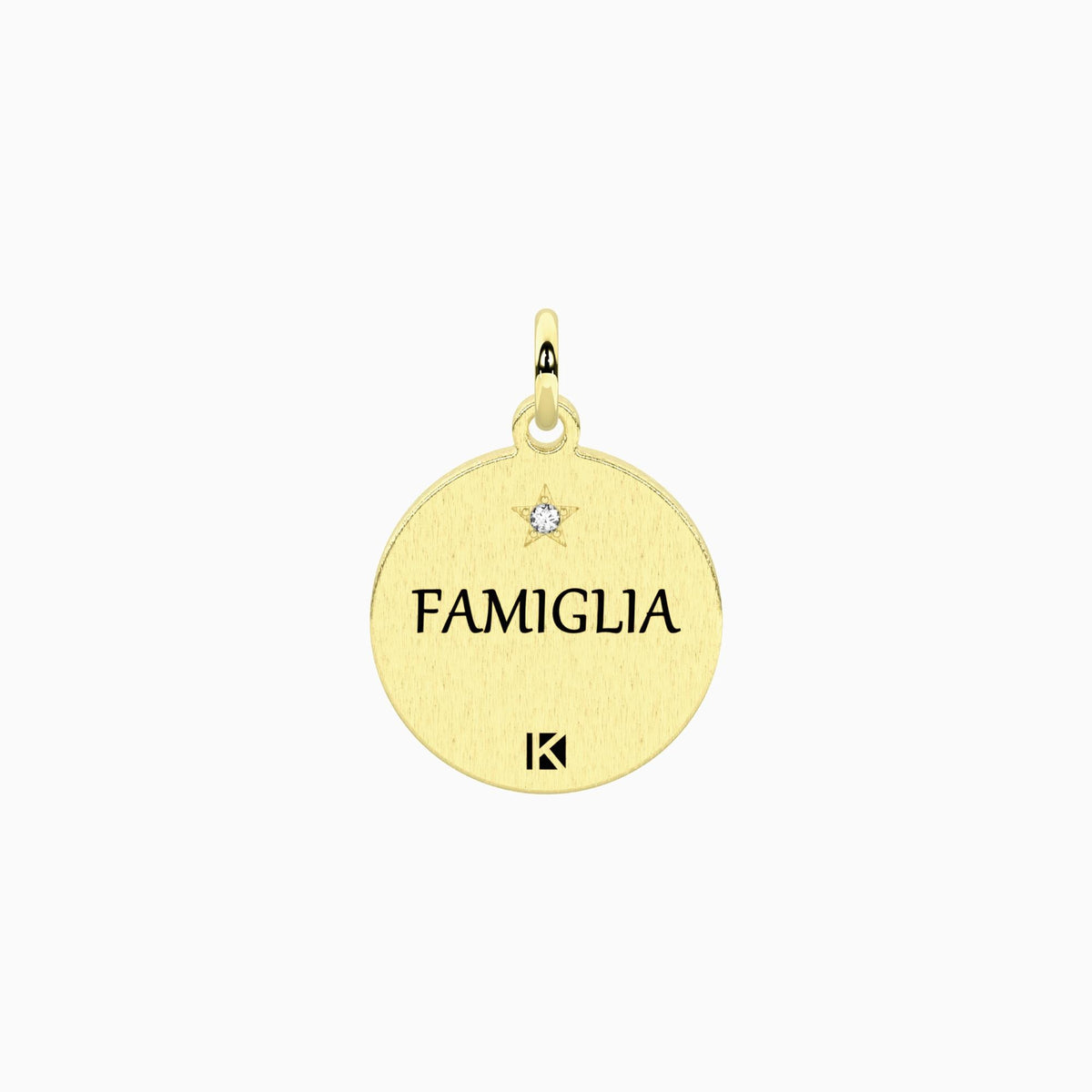 Ciondolo dorato con frase sulla famiglia Famiglia | storia magica