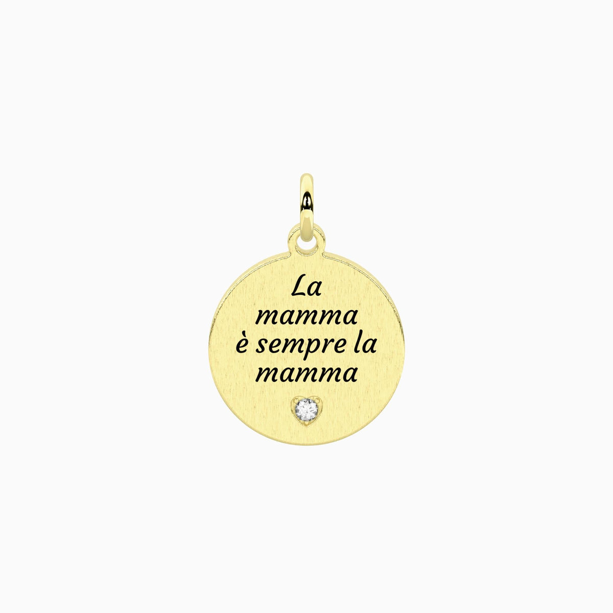 Ciondolo dorato con frase per la mamma La mamma È sempre la mamma