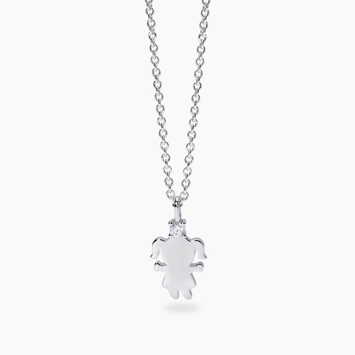 Girocollo con ciondolo bimba e diamante lab-grown My Diamond