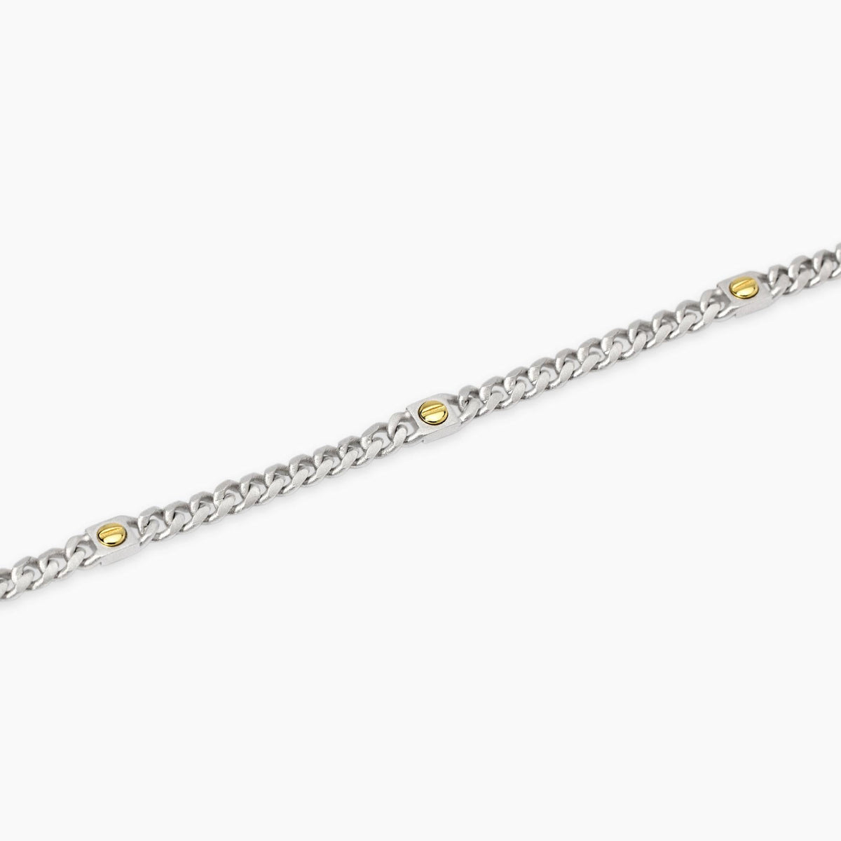 Bracciale regolabile con catena groumette e viti Screw