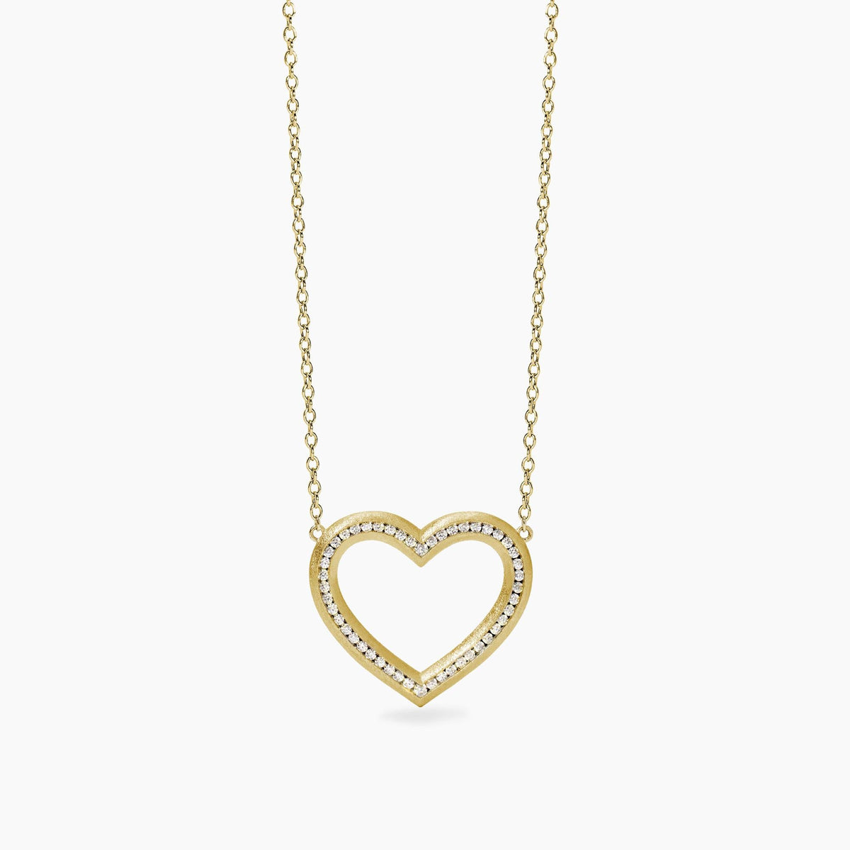 Girocollo in argento dorato con cuore VERA