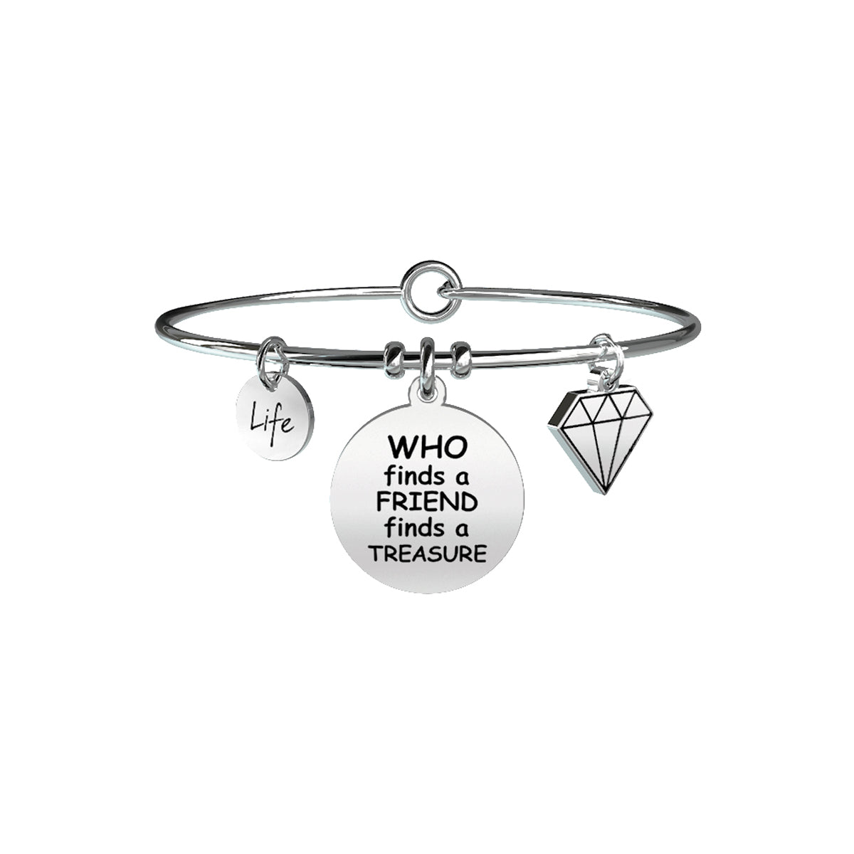 731096 Bracciale Love "Who finds a friend finds a treasure"